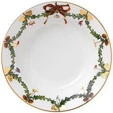 Stjerne Riflet Jul 17 cm. dyb Desserttallerken